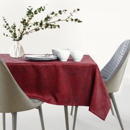 Staltiesė 140×350 cm bordo spalvos AmeliaHome