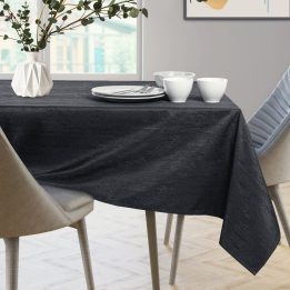 Ovali staltiesė, juoda, 140 × 160 cm AH VESTA