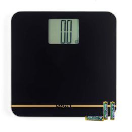 Salter 9075 BGFEU12 elektroninės vonios svarstyklės, juodos / auksinės