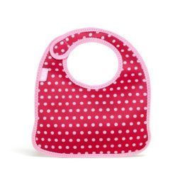 BUILT Mess Mate 2 kūdikių seilinukai, Baby Pink Mini Dots