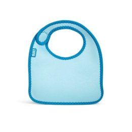 BUILT Mess Mate 2 vnt. kūdikio seilinukų rinkinys, Baby Blue Stripe
