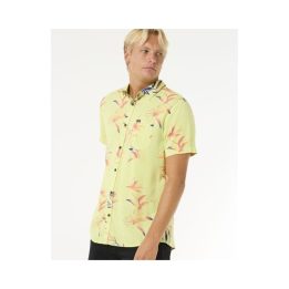 RIP CURL trumpomis rankovėmis marškiniai Fun Times, geltoni
