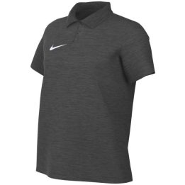 Moteriški polo marškinėliai su trumpomis rankovėmis Nike, tamsiai pilki