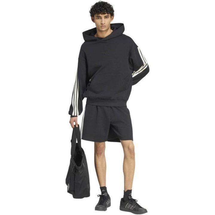 Vyriški medvilniniai šortai adidas 3-Stripes, juodi