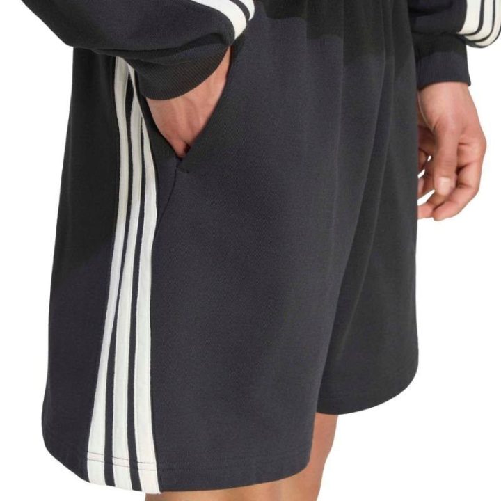 Vyriški medvilniniai šortai adidas 3-Stripes, juodi
