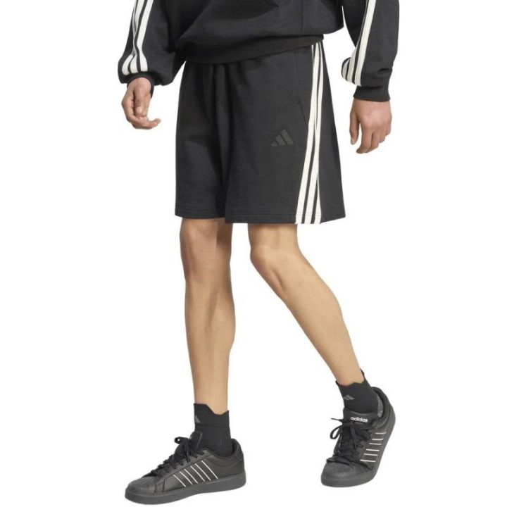 Vyriški medvilniniai šortai adidas 3-Stripes, juodi