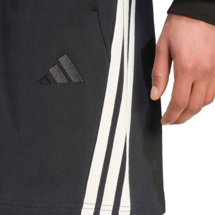 Vyriški medvilniniai šortai adidas 3-Stripes, juodi