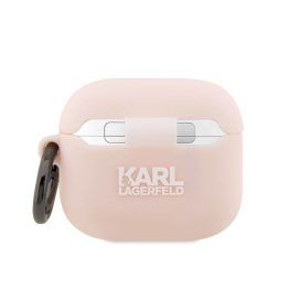 Silikoninis dėklas AirPods 3 Karl Lagerfeld, rožinis