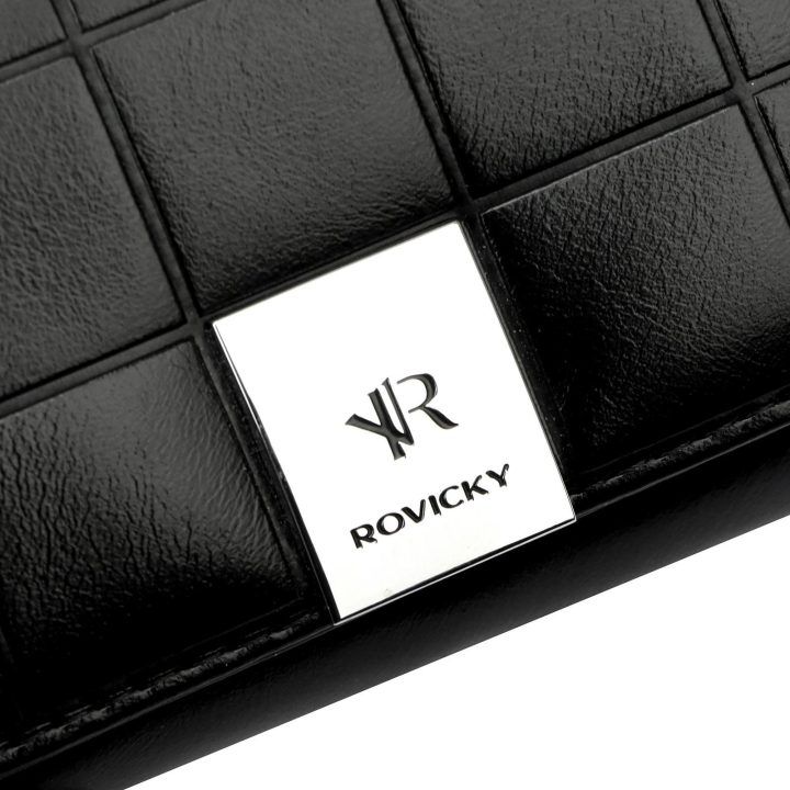 Moteriška natūralios odos piniginė Rovicky, raudona, 14,5 × 9,5 × 3,5 cm