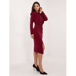 Moteriška suknelė 115 cm ilgio, bordo