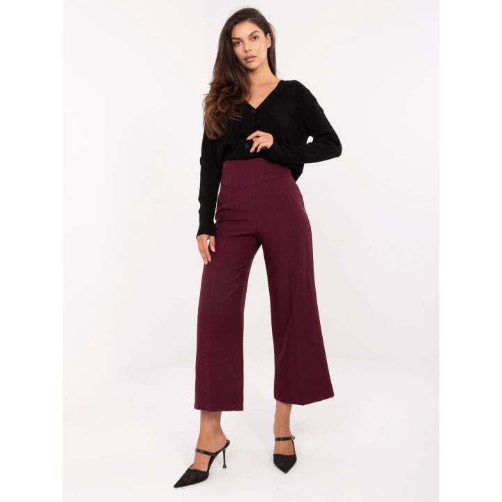 Moteriškos plataus kirpimo kelnės IT Girl, bordo