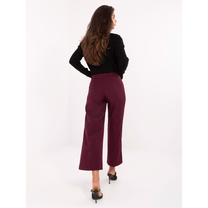 Moteriškos plataus kirpimo kelnės IT Girl, bordo