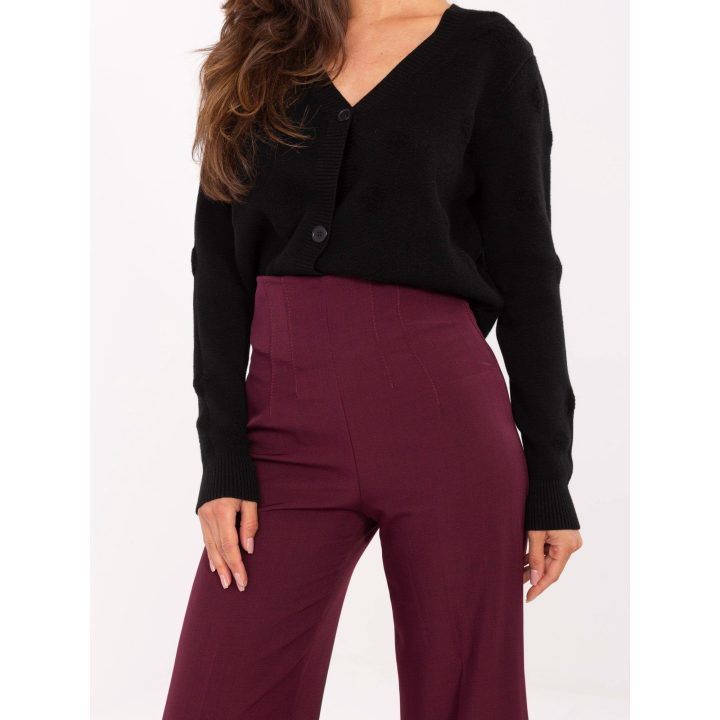 Moteriškos plataus kirpimo kelnės IT Girl, bordo