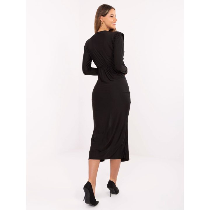 Moteriška pieštuko formos midi suknelė Italy Moda, 138 cm, juoda