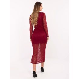 Nėriniuotas midi sijonas, bordo