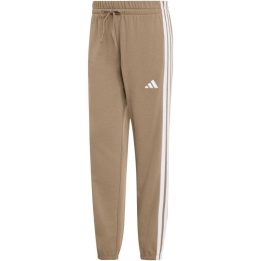 Moteriškos medvilninės kelnės adidas Essentials 3-Stripes, smėlio