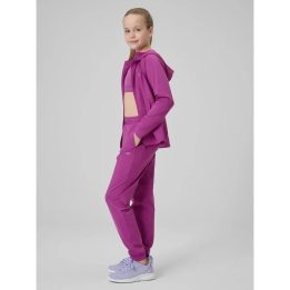 Sportinės kelnės mergaitėms 4F jogger, rožinės
