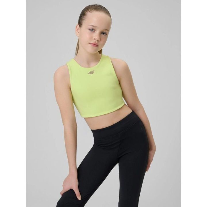 Sportinė liemenėlė mergaitėms 4F, šviesiai žalia
