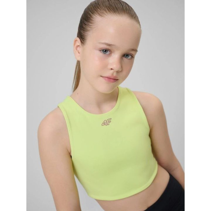 Sportinė liemenėlė mergaitėms 4F, šviesiai žalia