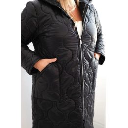 Moteriška didelių dydžių žieminė striukė, 96 cm, juoda