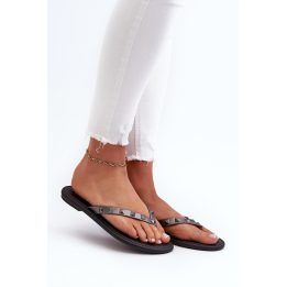 Moteriškos šlepetės per pirštą Step in Style, pilkos