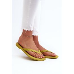 Moteriškos plokščios šlepetės Step In Style, žalios