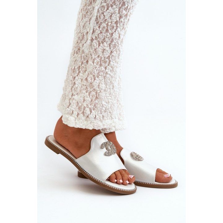 Moteriškos šlepetės su blizgia detale Step in Style, pilkos