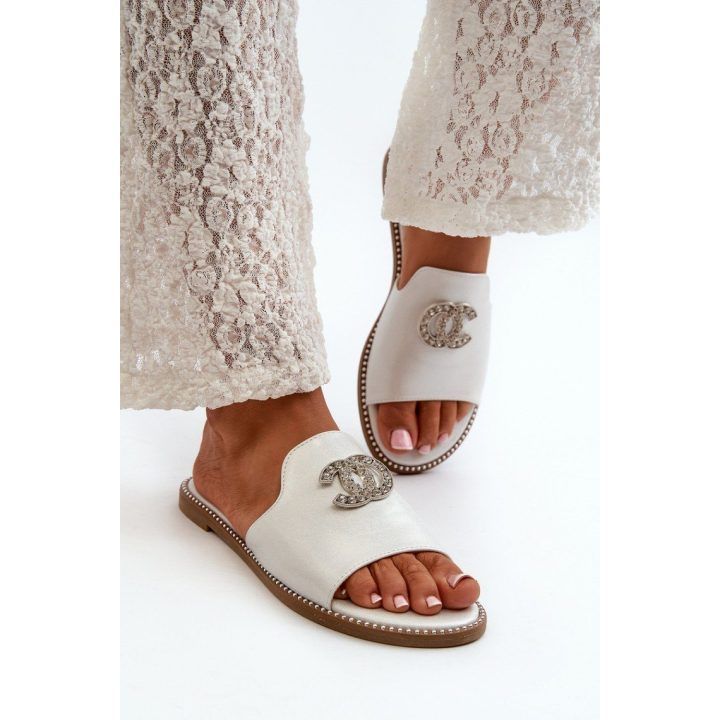 Moteriškos šlepetės su blizgia detale Step in Style, pilkos