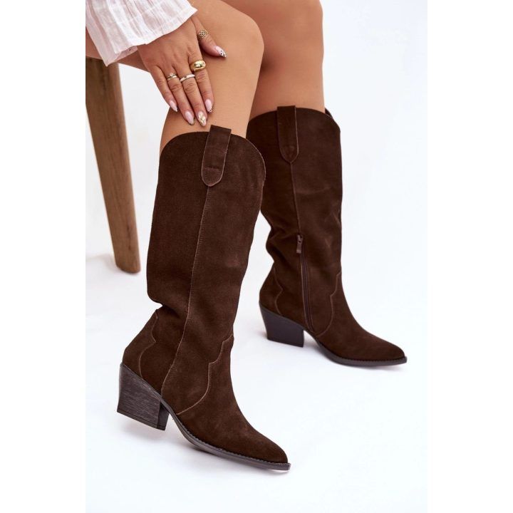 Ilgaauliai batai moteriški Step In Style – ruda