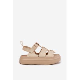 Moteriškos platforminės basutės su putų padu Step in style, smėlio