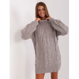 Moteriškas megztinis su pūstomis rankovėmis Wool Fashion Italia, pilkas