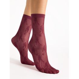 Moteriškos bordo kojinės Fiore