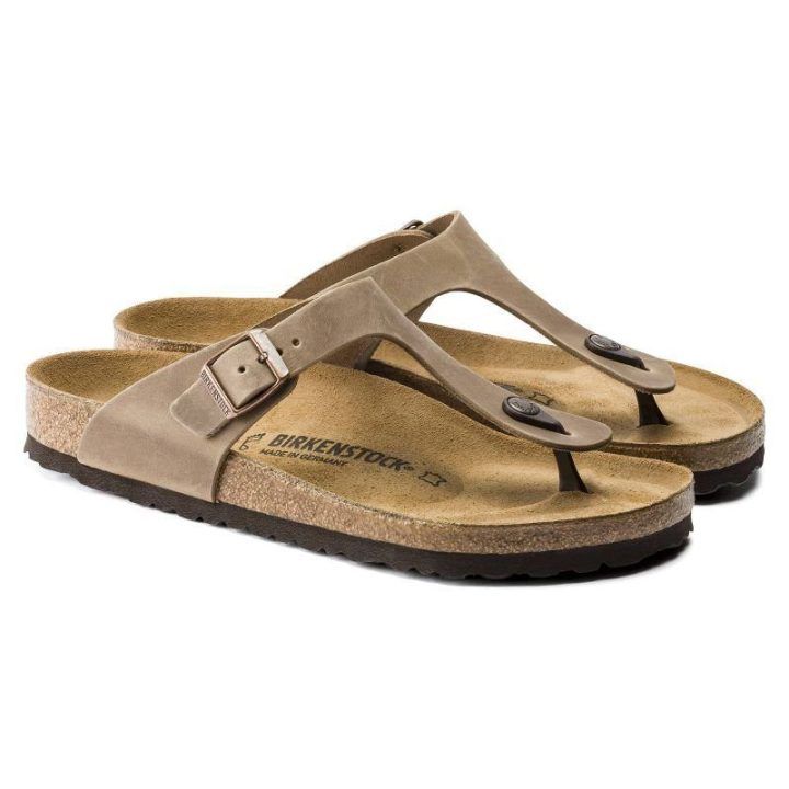 Moteriškos šlepetės Birkenstock Gizeh, tabako rudos
