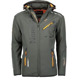 Vyriška softshell striukė Geographical Norway Royaute DB, tamsiai pilka su oranžinėmis detalėmis