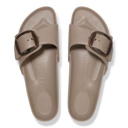 Šlepetės su sagtimi Birkenstock Madrid Big Buckle, pilkai smėlio