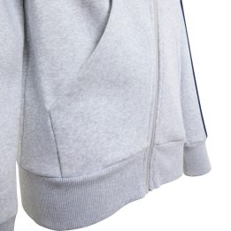 Vaikiškas džemperis su gobtuvu ir užtrauktuku adidas Essentials, šviesiai pilkas