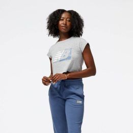 Moteriški marškinėliai New Balance Sport Core, pilki