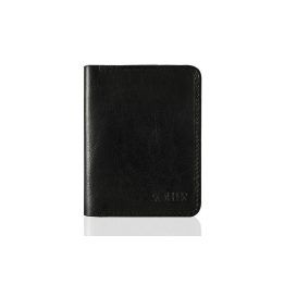 Plonos odinės vyriškos piniginės SOLIER SW10 SLIM BLACK