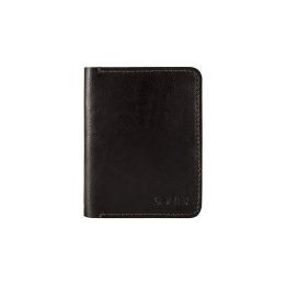 Plona odinė vyriška piniginė SOLIER SW10 SLIM DARK BROWN
