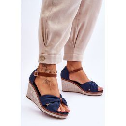 Moteriškos šlepetės su reguliuojamu dirželiu Step in style, tamsiai mėlynos