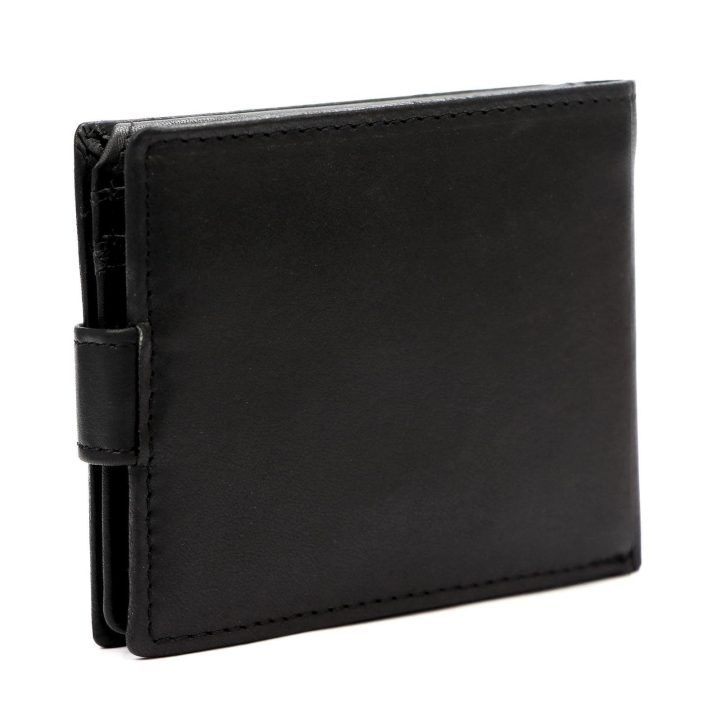 Vyriška natūralios odos piniginė Pierre Cardin, 11,5 × 9 × 2,8 cm, juoda