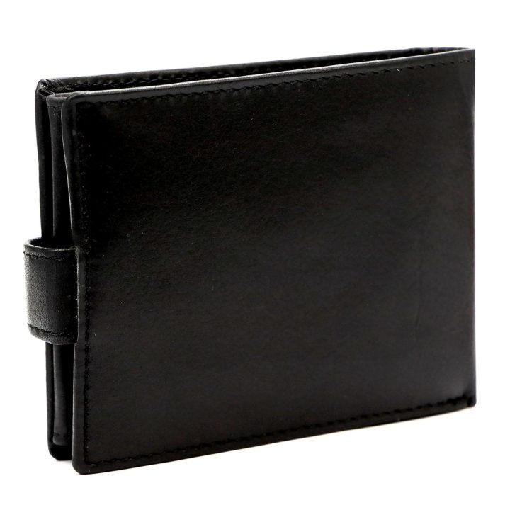 Vyriška natūralios odos piniginė Pierre Cardin, 12,5 × 10 × 3 cm, juoda