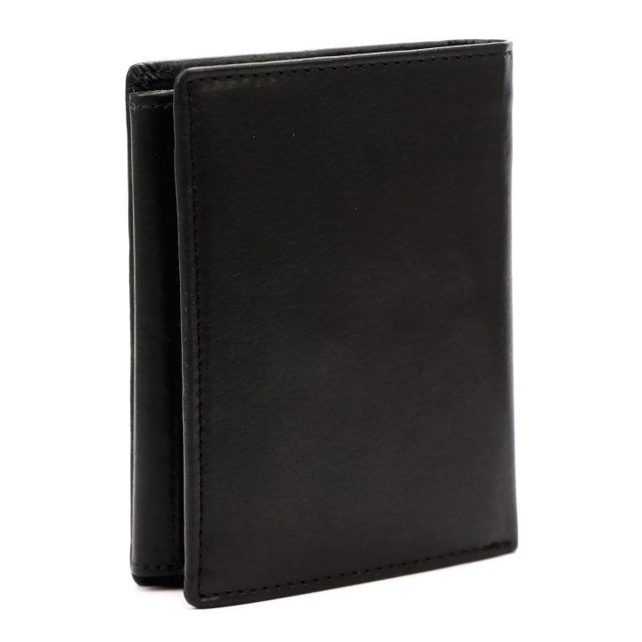 Vyriška natūralios odos piniginė Pierre Cardin, 10 × 13 × 3 cm, juoda
