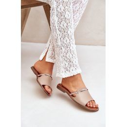 Moteriškos odinės basutės Lewski Shoes, smėlinės