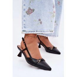Moteriškos basutės su žemu kulnu Step in style 227444 – juoda