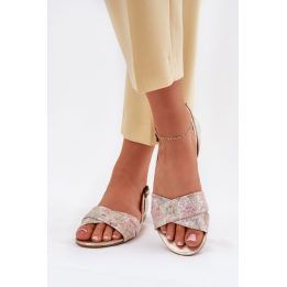 Moteriškos odinės basutės su 1,5 cm kulnu Step in style, smėlio