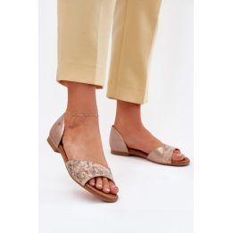 Moteriškos odinės basutės su žemu kulnu Step in style, geltonos