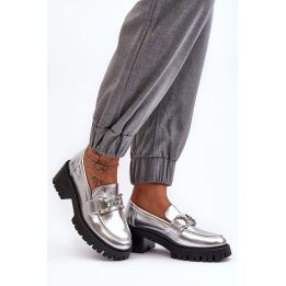 Moteriški bateliai su žemu kulnu ir platforma Step in style, pilki