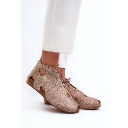 Ažūriniai aulinukai Step in style – smėlio spalvos