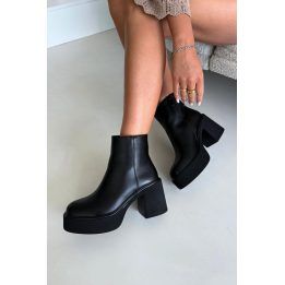 Moteriški pašiltinti aulinukai su masyviu kulnu STEP IN STYLE, juodi